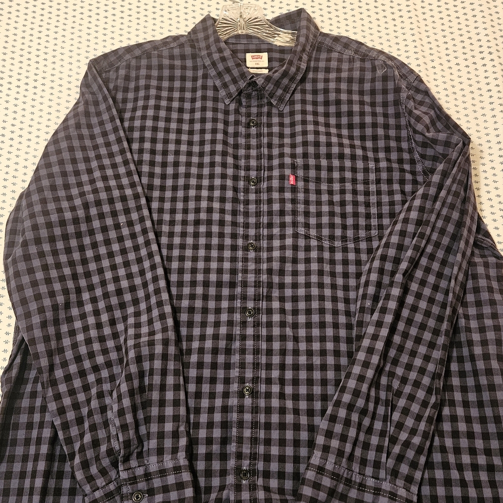 Levi Long Sleeved Checkered Shirt XXL